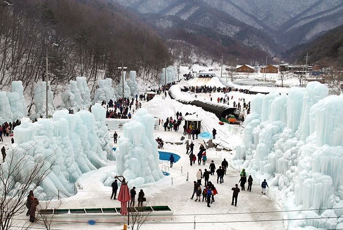 얼음분수축제 전경